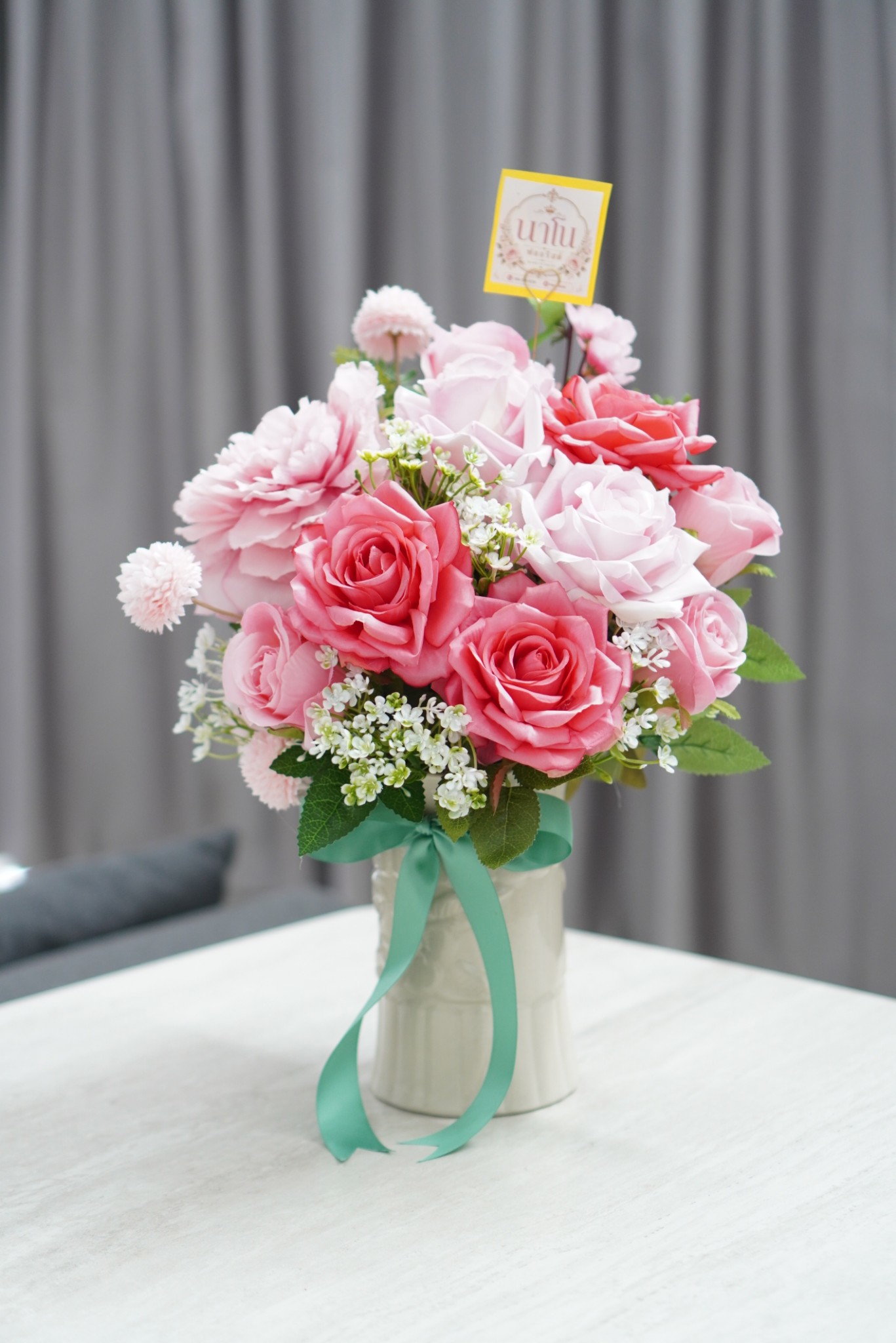 ภาพสินค้าจริง A13-01 ช่อดอกไม้เทียม Nano Florist
