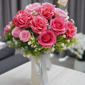 ช่อดอกไม้เทียม A20 ในแจกันเซรามิค Nano Florist